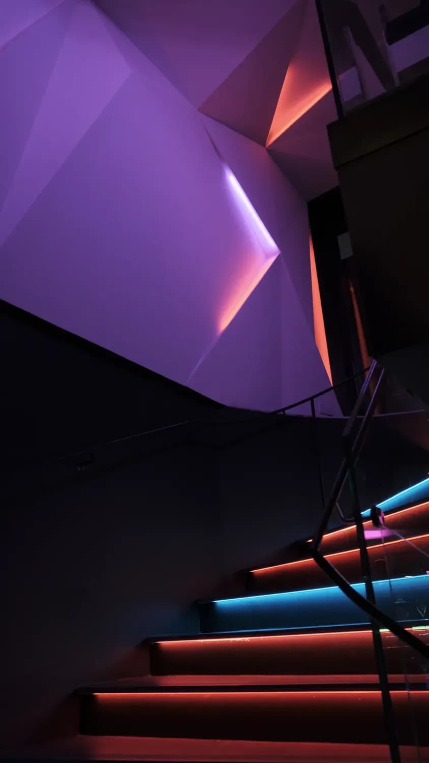 La décoration néon du lieu