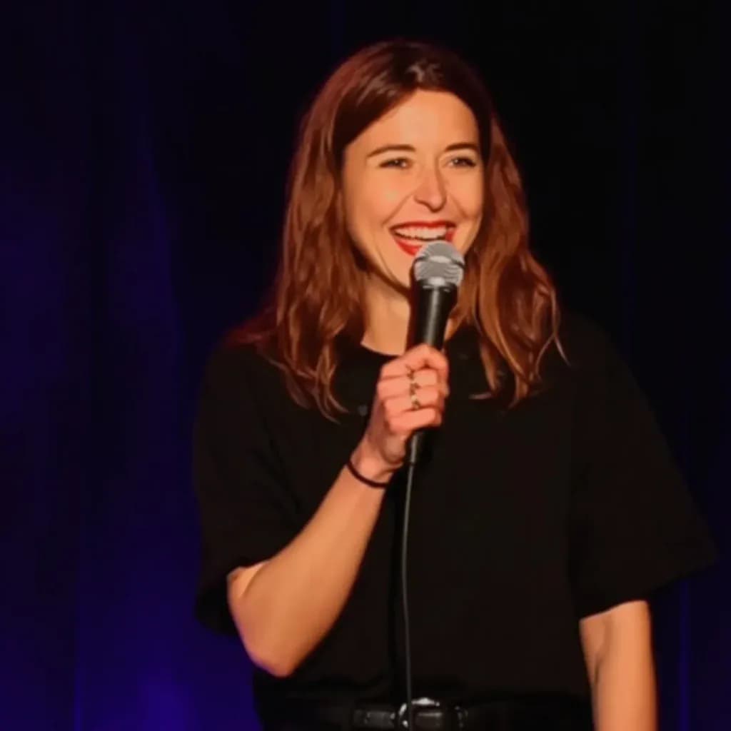 Humoriste sur la scène du Kidology Comedy Club